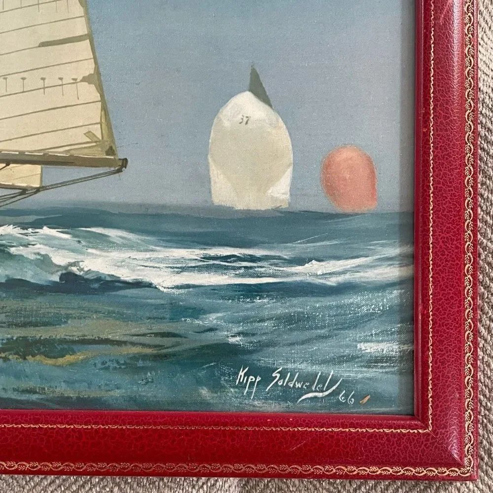 Xanadu Framed Art Print Kipp Soldwedel 1966 Sailboat 25.5” x 19.5” - Picture 2 of 12